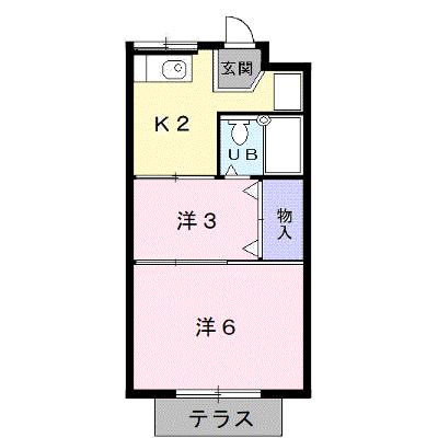 シングルハイツＫ 1-B【管理NO：1-003130601-01020】 ★家具家電は申し込み後に搬入しますの外観画像