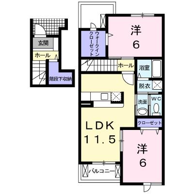 フルール 203【管理NO：1-013036401-02030】 ★家具家電は申し込み後に搬入します★の外観画像