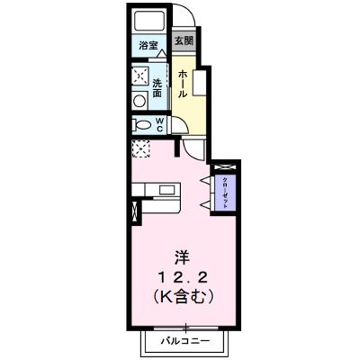 エアリー谷口Ｂ 105【管理NO：1-014697602-01040】 ★家具家電は申し込み後に搬入します★の外観画像