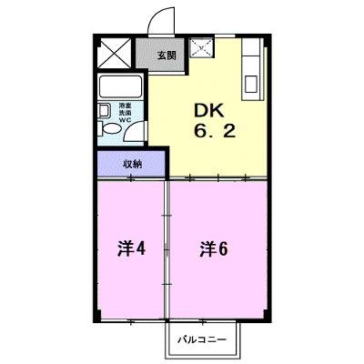 サニーコート日永 2A【管理NO：1-004177201-02010】 ★家具家電は申し込み後に搬入します★の外観画像