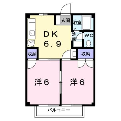 マザーグースⅠ 1-B【管理NO：1-003875101-01020】 ★家具家電は申し込み後に搬入します★の外観画像