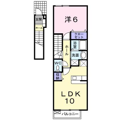 クレア　フォー　シーズンズＢ 202【管理NO：1-014096202-02020】 ★家具家電は申し込み後に搬入します★の外観画像