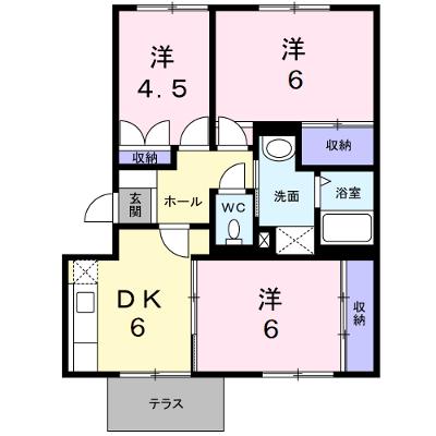 サンフラワーⅡ 1-B【管理NO：1-004503002-01020】 ★家具家電は申し込み後に搬入します★の外観画像