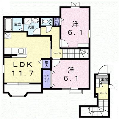花メゾンＤ 522【管理NO：1-099321401-02010】 ★家具家電は申し込み後に搬入しますの外観画像