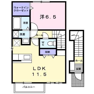 プリムローズ 201【管理NO：1-014274801-02010】 ★家具家電は申し込み後に搬入しますの外観画像