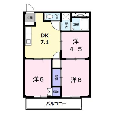 メゾンボヌール 2-D【管理NO：1-002224901-02040】 ★家具家電は申し込み後に搬入しますの外観画像