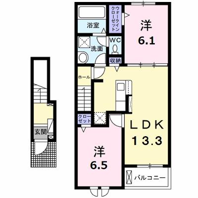グランデ 203【管理NO：1-028724301-02030】 ★家具家電は申し込み後に搬入します★ ★2026年10月上旬入居可能★の外観画像