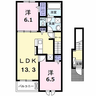 グランデ 202【管理NO：1-028724301-02020】 ★家具家電は申し込み後に搬入します★ ★2026年10月上旬入居可能★の外観画像