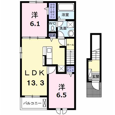 グランデ 201【管理NO：1-028724301-02010】 ★家具家電は申し込み後に搬入します★ ★2026年10月上旬入居可能★の外観画像