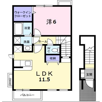 アップルン 201【管理NO：1-014353101-02010】 ★家具家電は申し込み後に搬入します 2026年08月下旬入居可能の外観画像