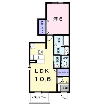 クラージュ　Ａ棟 101【管理NO：1-013684001-01010】 ★家具家電は申し込み後に搬入しますの外観画像