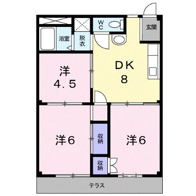 メゾンボヌール 2C【管理NO：1-002224901-02030】 ★家具家電は申し込み後に搬入しますの外観画像