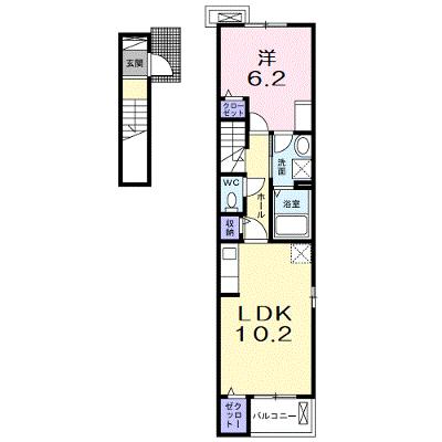 エンジェルⅡ 201【管理NO：1-026525302-02010】 ★家具家電は申し込み後に搬入します★の外観画像