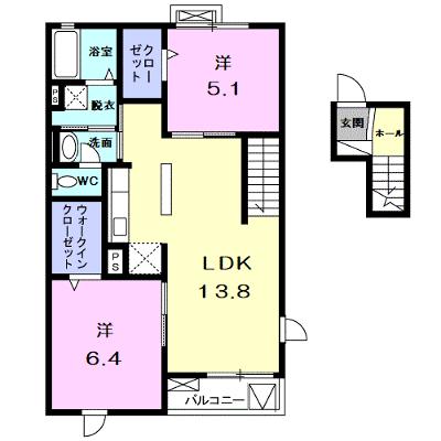 グランド　ヒル弐番館 401【管理NO：1-020818002-04010】 ★家具家電は申し込み後に搬入します 2026年08月中旬入居可能の外観画像