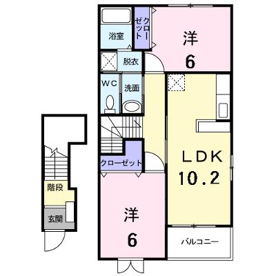 フォンテーヌ 204【管理NO：1-014097401-02040】 ★家具家電は申し込み後に搬入しますの外観画像