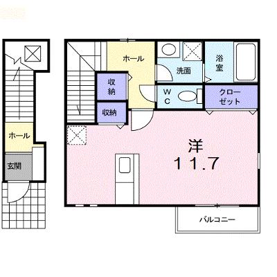 ノール　ヴィラージュⅡ 204【管理NO：1-014002401-02040】 ★家具家電は申し込み後に搬入します 2026年08月中旬入居可能の外観画像
