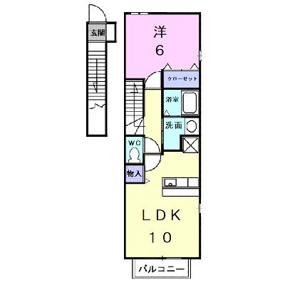 パインビレッジ１０６ 201【管理NO：1-013626201-02010】 ★家具家電は申し込み後に搬入しますの外観画像