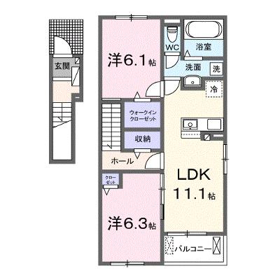 フレッシュハウス２ 201【管理NO：1-028534602-02010】 ★家具家電は申し込み後に搬入します★ ★2026年11月下旬入居可能★の外観画像