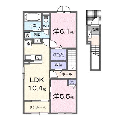 ヴァンヴェール彦根ＲＳ 204【管理NO：1-028477402-02040】 ★家具家電は申し込み後に搬入します 2026年09月下旬入居可能の外観画像