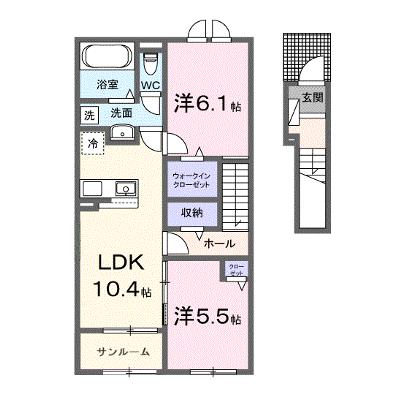 ヴァンヴェール彦根ＲＳ 203【管理NO：1-028477402-02030】 ★家具家電は申し込み後に搬入します 2026年09月下旬入居可能の外観画像