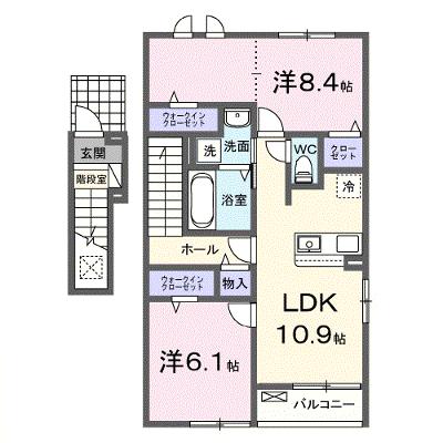 セレスティアⅡ 201【管理NO：1-028261102-02010】 ★家具家電は申し込み後に搬入します 2026年08月下旬入居可能の外観画像