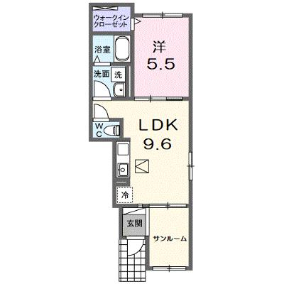 クルール　Ｍ 102【管理NO：1-027565601-01020】 ★家具家電は申し込み後に搬入しますの外観画像