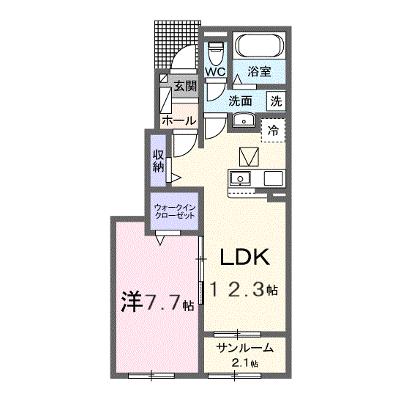 セイバリー　プリムローズ　Ⅱ 103【管理NO：1-026994901-01030】 ★家具家電は申し込み後に搬入します★ ★2026年09月下旬入居可能★の外観画像