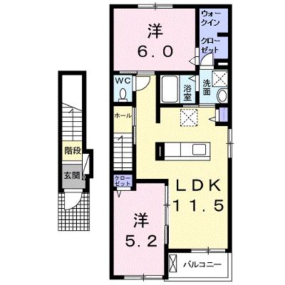 パラシオⅡ 205【管理NO：1-021619102-02050】 ★家具家電は申し込み後に搬入します★の外観画像
