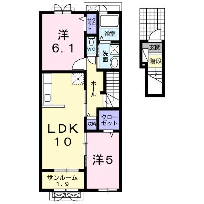ボンヌ・ジュルネ 203【管理NO：1-020183601-02030】 ★家具家電は申し込み後に搬入しますの外観画像