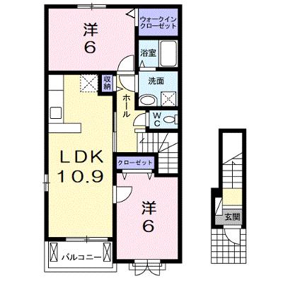Ｒｉｒｉａ　Ⅶ　Ⅴ 201【管理NO：1-019529201-02010】 ★家具家電は申し込み後に搬入しますの外観画像