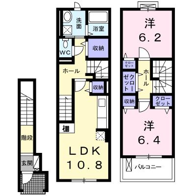 ラビットレジデンス 205【管理NO：1-017397801-02050】 ★家具家電は申し込み後に搬入しますの外観画像