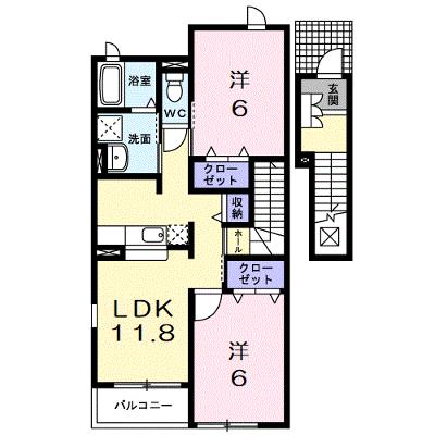 ソレイユ　イズミⅠ 205【管理NO：1-014736801-02050】 ★家具家電は申し込み後に搬入しますの外観画像