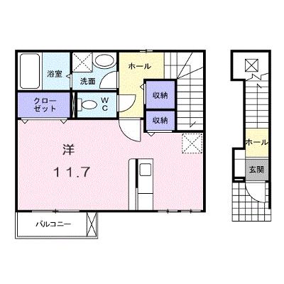 ルーステララ 203【管理NO：1-014250301-02030】 ★家具家電は申し込み後に搬入しますの外観画像
