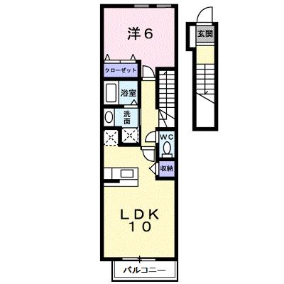 パインビレッジ１０６ 203【管理NO：1-013626201-02030】 ★家具家電は申し込み後に搬入しますの外観画像