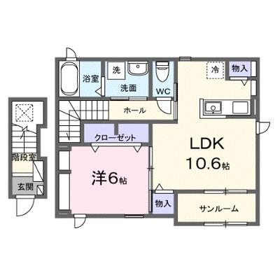 カーサフィオーレ一番館 203【管理NO：1-028130801-02030】 ★家具家電は申し込み後に搬入しますの外観画像