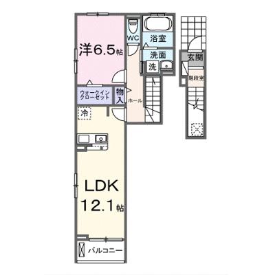 アンシャンテ 206【管理NO：1-028474401-02060】 ★家具家電は申し込み後に搬入します 2026年10月上旬入居可能の外観画像