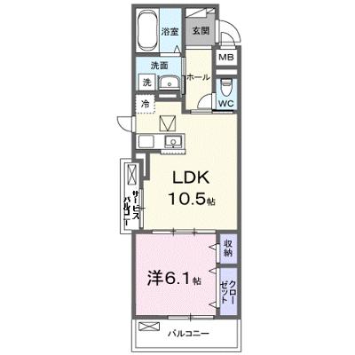 フルール近江 104【管理NO：1-028380501-01040】 ★家具家電は申し込み後に搬入します 2026年08月下旬入居可能の外観画像