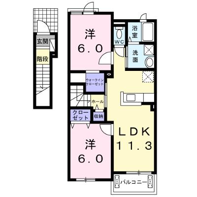 レイクりきⅡ 202【管理NO：1-018853601-02020】 ★家具家電は申し込み後に搬入しますの外観画像