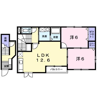ラ・フルール壱番館 202【管理NO：1-014010201-02020】 ★家具家電は申し込み後に搬入します★の外観画像