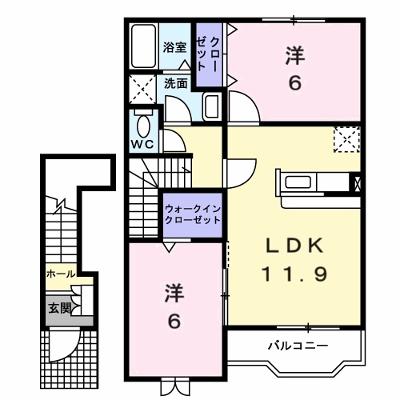 ポライトリー　ガーデンＤ棟 202【管理NO：1-014294104-02020】 ★家具家電は申し込み後に搬入しますの外観画像