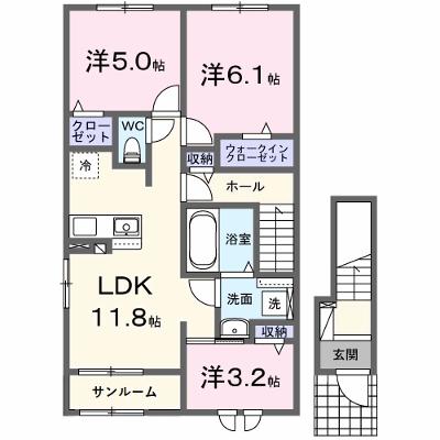 アンソレイエ高浜Ⅰ 201【管理NO：1-027633701-02010】 ★家具家電は申し込み後に搬入します 2026年08月中旬入居可能の外観画像