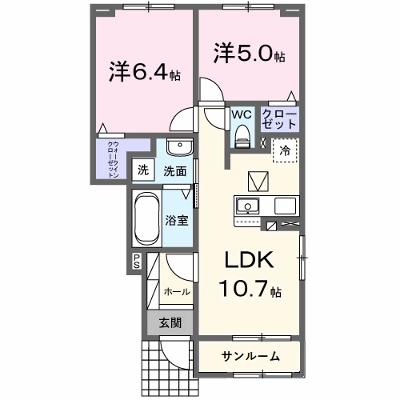 アンソレイエ高浜Ⅰ 106【管理NO：1-027633701-01050】 ★家具家電は申し込み後に搬入します 2026年08月中旬入居可能の外観画像