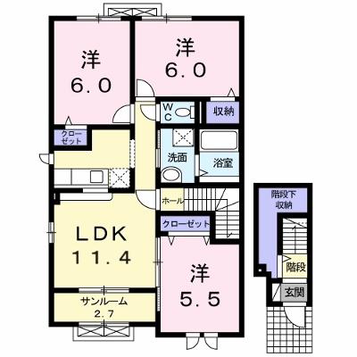 カーサ＆サラサ 201【管理NO：1-017136201-02010】 ★家具家電は申し込み後に搬入します 2026年07月中旬入居可能の外観画像