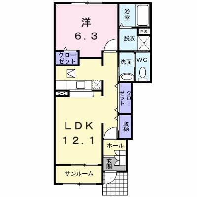 ミニヨンコリーヌＢ 103【管理NO：1-013917401-01030】 ★家具家電は申し込み後に搬入します 2026年07月中旬入居可能の外観画像