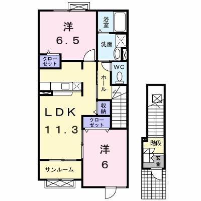 シュティルラント　Ⅱ 201【管理NO：1-014785602-02010】 ★家具家電は申し込み後に搬入しますの外観画像