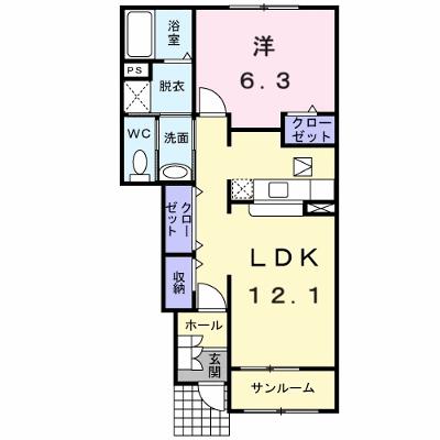 グランツＡ 102【管理NO：1-014300401-01020】 ★家具家電は申し込み後に搬入します 2026年07月下旬入居可能の外観画像