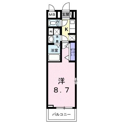 メゾンド・御領町 201【管理NO：1-027656401-02010】 ★家具家電は申し込み後に搬入します★ ★2026年10月上旬入居可能★の外観画像