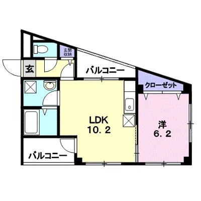 バ－ドレイク北山 302【管理NO：1-016270101-03020】 ★家具家電は申し込み後に搬入します★の外観画像