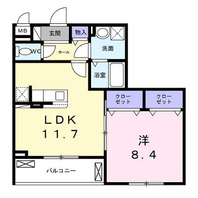 エアリーガーデン 207【管理NO：1-027204401-02070】 ★家具家電は申し込み後に搬入しますの外観画像