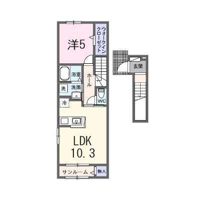 ペニーレイン 204【管理NO：1-028600701-02040】 ★家具家電は申し込み後に搬入します 2026年10月上旬入居可能の外観画像